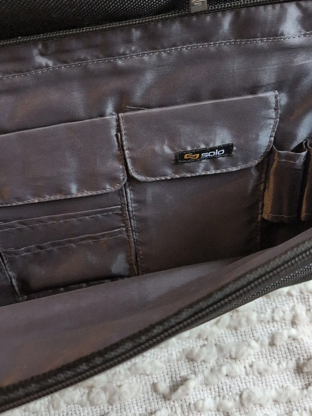 Solo Checkpoint Multi Compartment Travel Nylon Black Slim Briefcase Trolley